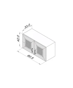 Alternative view of ตู้แขวนเสริม PS Yes Moulding รุ่น HA05-20 สีไม้สักทอง