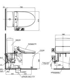 Alternative view of สุขภัณฑ์สองชิ้น CST230UW1