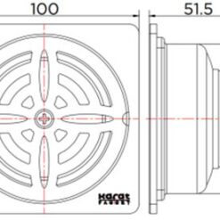 Alternative view of Karat Faucet ตะแกรงกันกลิ่นแบบเหลี่ยมต่อท่อ PVC ขนาด 2.0-3.5 นิ้ว หน้าแปลน 4 นิ้ว (สแตนเลส 304)